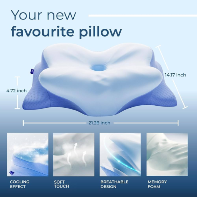 buy Derila Ergo pillow online for ergonomic neck support and restful sleep